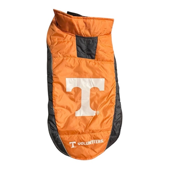 Tennessee volunteers dog coat orange gray white hook & loop closures size large - Picture 1 of 7